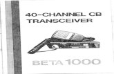 Cybernet Beta 1000 UK CB radio user instruction manual