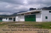 PLANTA DE BENEFICIO ANIMAL MUNICIPIO DE LENGUAZAQUE Vamos Todos Con Toda Por Lenguazaque 2012-2015.