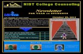 NIST Counsellor Newsletter for Year 13 Students October 25, 2012