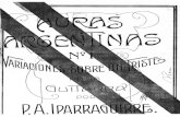 Pedro A. Iparraguirre - Variaciones sobre un Triste for guitar - sheet music