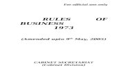 Rules of Business 1973 Ammended Upto 12 May, 2005