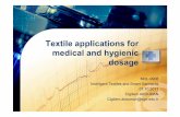 Textile Applications for Medical and Hygienic Dosage