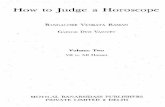 How to Judge a Horoscope Vol 2 by B v Raman