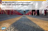 BI Monitoring Configuration With SAP Solution Manager 7.1