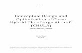 Conceptual Design of Clean Hybrid Ultra Large Aircraft (CHULA)