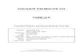 Colgate Palmolive 10k for Period Ending Dec08