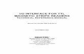 I:O Interface for TTL Magnetic Stripe Readers, Technical Reference Manual