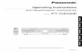 Panasonic Pt d4000e Manual