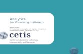 In Focus presentation: Analytics: as if learning mattered