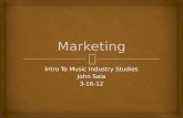 Music industry marketing presentation Marketing.