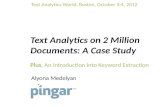 Text Analytics on 2 Million Documents: A Case Study