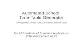 Automated School Time Table Generator