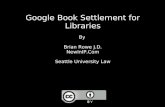 Google Book Settlement talk @ NWILL