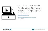 2013 NDSA Web Archiving Survey Report Highlights