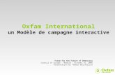 Le modéle de campagne en ligne d'Oxfam International