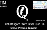 CSLQ 2.0 (Chhattisgarh State Level Quiz) School_Prelims_Answers