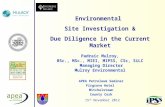 ’Environmental Site Investigation and Due Diligence in the Current Market.’  APEA  Presentation15 11 12