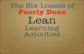 Lean Learning Activities: The Six Losses