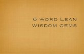 6 Word Lean Wisdom Gems