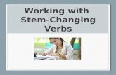 Working with Stem-Changing Verbs How verbs change.