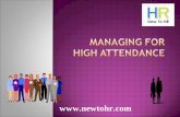 Managing For High Attendance