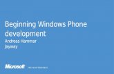 Techdays 2012 - Beginning Windows Phone development - Andreas Hammar