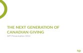 The Next Generation of Canadian Giving AFP Manitoba