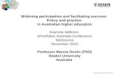 Widening Participation and Facilitating Success: Policy and Practice in Australian Higher Education