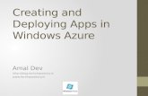Creating and deploying apps in azure