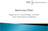 Business plan presentation slide abf