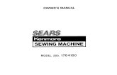 Kenmore Sewing Machine Manual Model 385-1764180