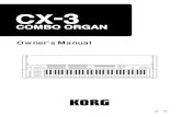 Korg CX3 Manual