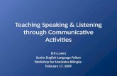 Teaching Speaking Listening