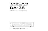Tascam DA-38 manual