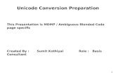 Unicode Conversion Preparation