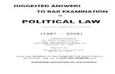 Suggested Answers in the Political Law Bar Exams 1987 2006