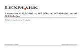 Lexmark X264dn, X363dn, X364dn, and  X364dw maintenance Guide