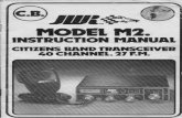 JWR M2 CB Radio UK user instruction manual with circuit