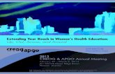 2013 CREOG & APGO Annual Meeting: Extending Your Reach in Women’s Health Education: Up, Out, Across, & Around