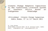Elder Moonga: Climate change adaptive capacities in the traditional livestock system of southern Africa based on indigenous knowledge