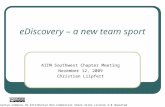 E discovery – a new team sport - Christian Liipfert
