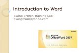 Intro to Microsoft Word