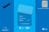 LyncConference2013 - Haute disponibilité, Haute performance et Lync
