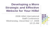 Developing a More Strategic and Effective Website for Your Hillel