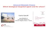Carlo Garufi garufi@ifo.it Oncologia Medica A Istituto Regina Elena - Roma Advanced Metastatic Disease Which biological targeted agent and for whom?