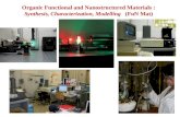 Organic Functional and Nanostructured Materials : Synthesis, Characterization, Modelling (FuN Mat)