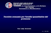 Tecniche avanzate per lanalisi quantitativa del proteoma Pier Luigi Orvietani A.A. 2011-2012 Università degli Studi di Perugia Corso di Laurea Interfacoltà