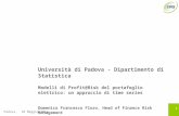 11 Padova, 10 Maggio 2013 Università di Padova - Dipartimento di Statistica Modelli di Profit@Risk del portafoglio elettrico: un approccio di time series.