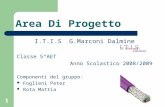1 Area Di Progetto I.T.I.S G.Marconi Dalmine Classe 5°AET Anno Scolastico 2008/2009 Componenti del gruppo: Foglieni Peter Rota Mattia.