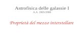 Astrofisica delle galassie I A.A. 2005/2006 Proprietà del mezzo interstellare.